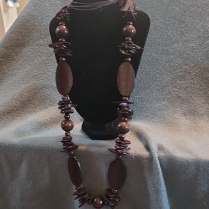 Elegant Brown Beaded Necklace
